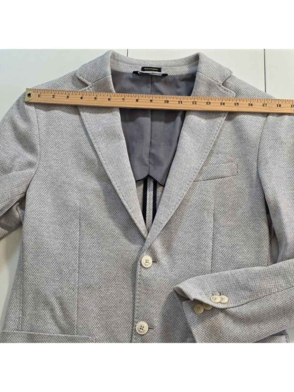 Massimo Dutti Knit Blazer Mens 38R / EU 48 Gray Unstructured Microtextured Edgy